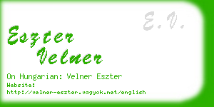 eszter velner business card